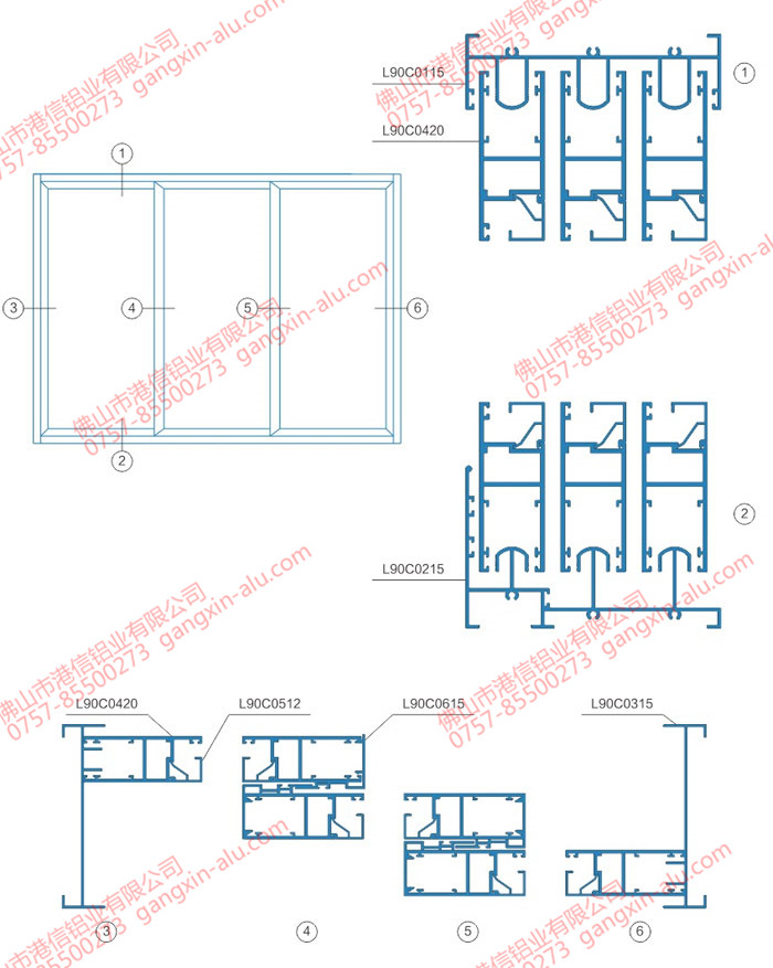 L90C系列推拉窗